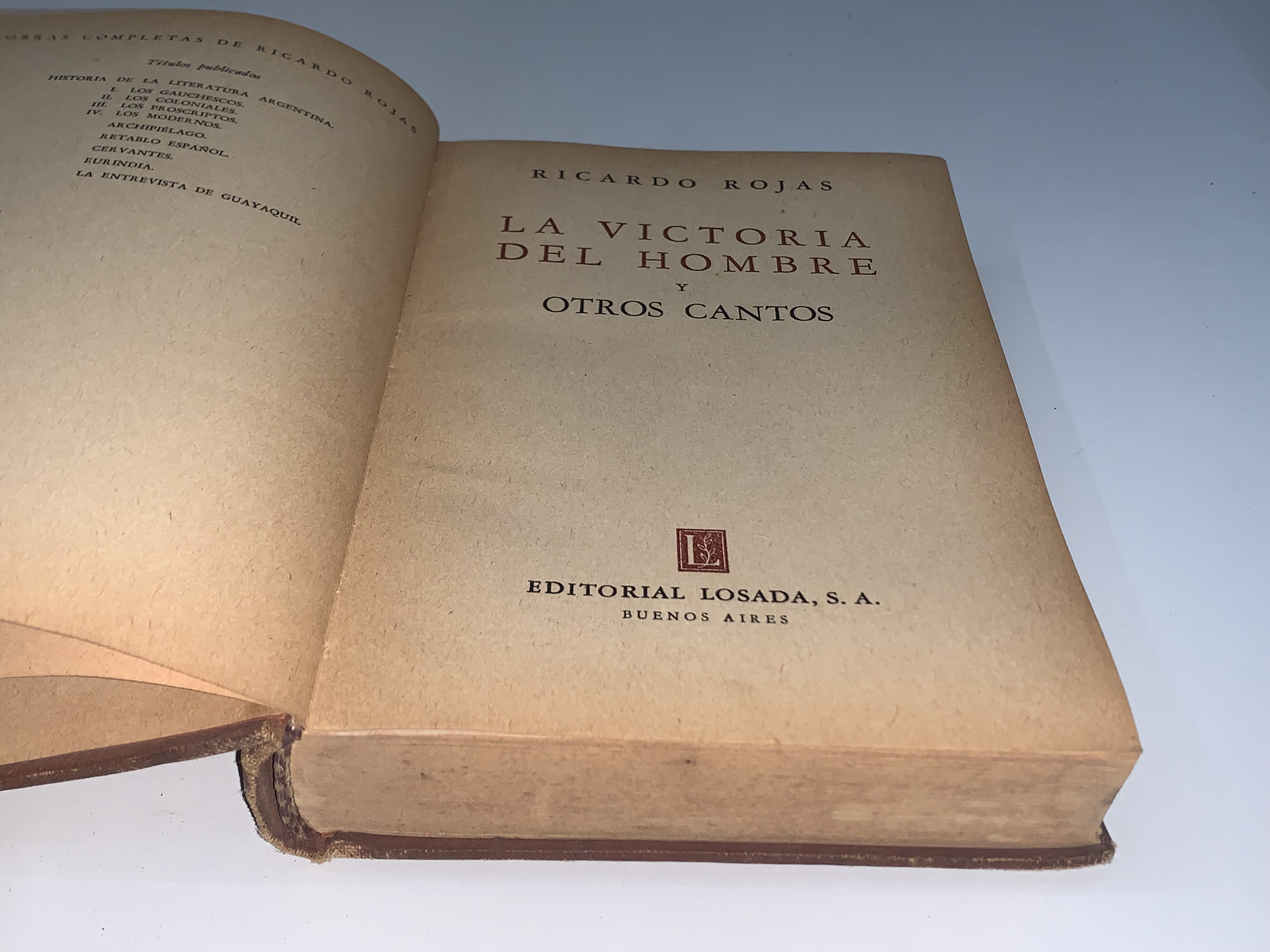 La victoria del hombre y otros cantos